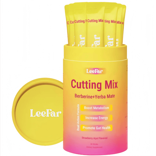 Leefar Cutting Drink Mix –| Strawberry Açaí Flavor – 30 Servings